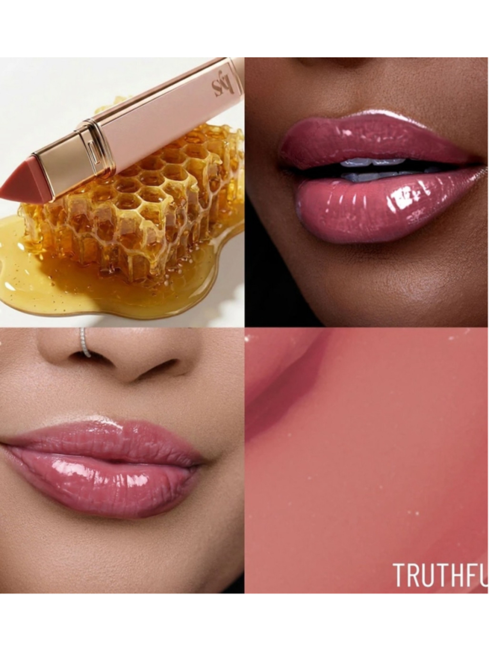 Lys Gloss Balm Lipstick, Pink, Nude Plumping formula "Truthful"